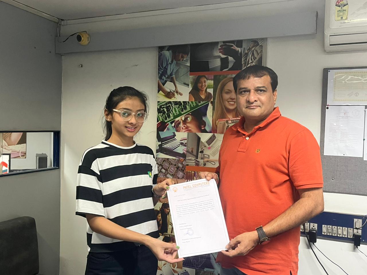 Distributed Internship Certificated from Intern Student